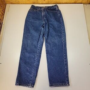 QT 45 Womens Sz 8 Reg Relaxed Fit Flannel Lined Jeans Blue Denim